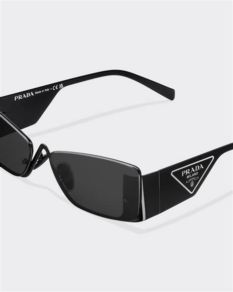 Slate Gray/black Lenses Prada Runway Sunglasses 